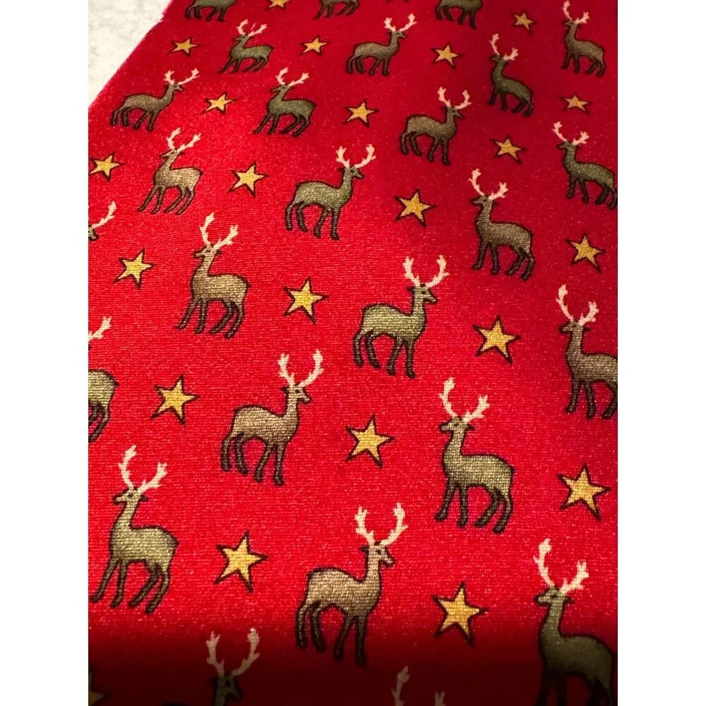 The Nature Conservancy Silk Tie –‎ Pampas Deer Print, Handmade in Korea